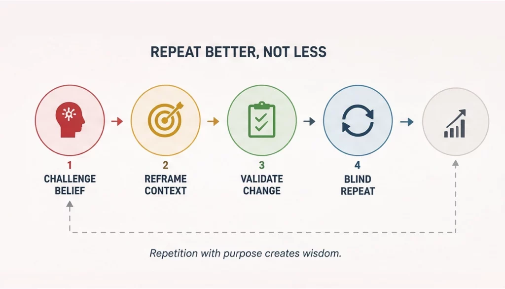 Learning-rich Organizations Do Not Repeat Less. They Repeat Better.